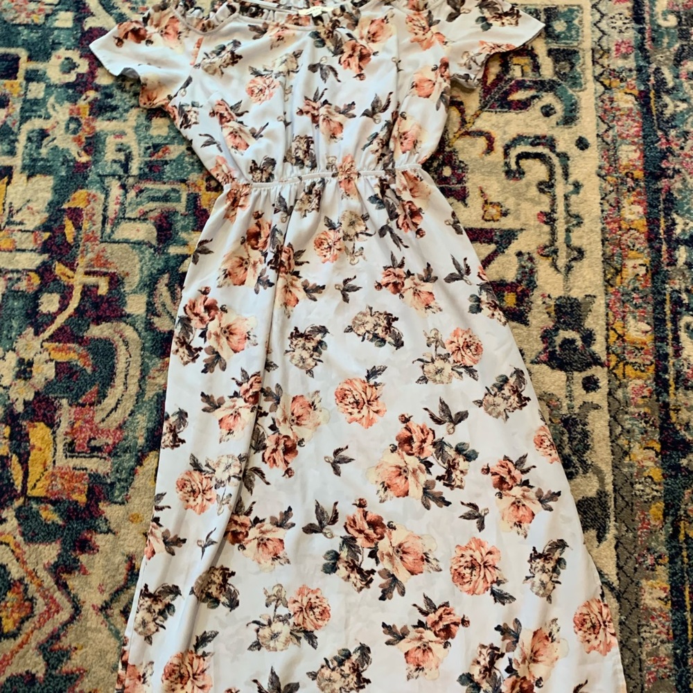 Monteau baby blue midi dress
